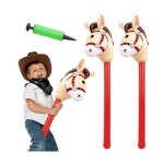 3 pi�ces b�tons gonflables de cheval b�ton de poney gonflable pour enfants de 37 pouces pour la d�coration ...