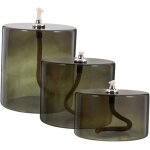 3 pices bougeoir en verre contenants de bougies  huile rechargeables lampe  ptrole au krosne