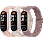 3 pi�ces bracelet tress� compatible avec xiaomi smart band 9 / xiaomi smart band 8bracelet �lastique ...