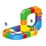3 pi�ces circuit de train �lectrique circuit de course magnetique flexible circuits de construction 3d ...