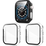 3 pi�ces coque protection pour apple watch se 44mm hd protection �cran en verre tremp� antichoc pour ...