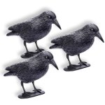 3 pi�ces corbeaux assis peur des pigeons noirs peur des oiseaux corbeau en plastique d�fense des pigeons ...