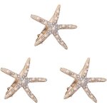 3 pièces Étoile de mer pince à cheveux mariée fleur fille accessoires pour mariage?diamant Épingle À ... 3 pièces Étoile de mer pince à cheveux mariée fleur fille accessoires pour mariage?diamant Épingle À ...