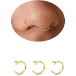 3 pièces faux piercing faux piercing nez 316l acier chirurgical faux anneau nez clip on faux septum piercing ... 3 pièces faux piercing faux piercing nez 316l acier chirurgical faux anneau nez clip on faux septum piercing ...