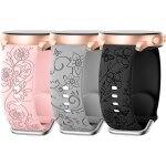 3 pices floraux bracelet compatible avec samsung galaxy watch 7 / 4 / 6 / 5 40mm 44mm 6 / 4 classic ...