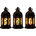 3 pices lanternes  bougies halloween lanterne suspendue led lampe portable fonctionnant sur piles dcoration ...