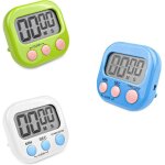 3 pièces minuteur de cuisine magnétique avec 3 couleurschronometre avec grand Écran lcd chronomètre et ... 3 pièces minuteur de cuisine magnétique avec 3 couleurschronometre avec grand Écran lcd chronomètre et ...