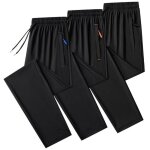 3 pieces pantalon leger homme grande taille ete sechage rapide extensible sport - noir