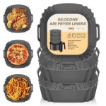 3 pices silicone moule air fryer accessoires rutilisable chaud papier cuisson friteuse sans huile airfryer ...