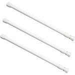 3 pices tringles  rideaux extensibles 30 - 50cm tringle  rideaux ajustables barre de suspension blanche ...
