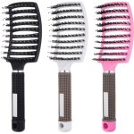 3 pi�ces ventil� d�m�lant brosse � cheveux poils de sanglier courbe brosse � cheveux d�m�lant brosse ...