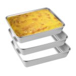3 plat inox 25. 8x20x5cm - rectangulaire - four