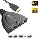 3 ports hdmi switch 3 � 1 adaptateur hd 1080p 3 x entr�es 1 x sortie avec commutateur automatique hdmi ...