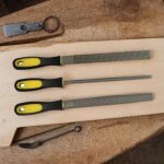 3 r�pe lime � bois demi - ronde et ronde - 20cm de longueur - 2cm de largeur