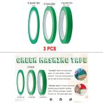 3 rouleaux de ruban de masquage vert - ruban résistant à la chaleur pour peinture bricolage et décoration ... 3 rouleaux de ruban de masquage vert - ruban résistant à la chaleur pour peinture bricolage et décoration ...