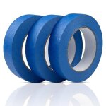 3 rouleaux scotch peinture50mx25mm ruban de masquagescotch bleu papier peinture scotch de peintre carrosserie ...