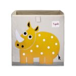 Cube de rangement - 3 sprouts - rhinocéros - multicolore - 33x33x33 cm - enfant Cube de rangement - 3 sprouts - rhinocéros - multicolore - 33x33x33 cm - enfant
