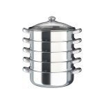 30 cm diam�tre pot � vapeur en acier inoxydable � 5 couches grand cuiseur vapeur cuisine domestique / ...