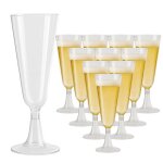 30 fl�tes champagne plastique transparent 150ml r�utilisables mariage anniversaire f�te