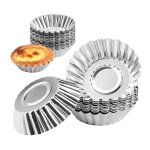 30 pcs moules  tarte rutilisables sharp moule  tarte aux ?ufsmoules  tartelettes en acier au carbone ...