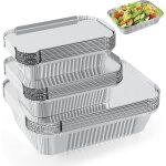 30 pices barquette aluminium1750ml / 700ml / 410mlbarquette aluminium avec couverclebarquette aluminium ...
