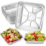 30 pi�ces barquette en - bo�te aluminium 1200ml plat jetable pour barbecue cuisson cuisine four (21 � ...
