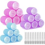 30 pices bigoudis cheveux comprenant 18 bigoudis magiques et 12 pinces mtalliques gros cheveux pour ...