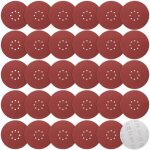 30 pices disque abrasif 225 mm 8 trous grain p600 disques de ponage 225mm papier abrasif disques abrasifs ...