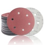 30 pices disque abrasif 225 mm disque de ponage (5x 40 / 60 / 80 / 120 / 180 / 240 grain) 6 trous ronds ...