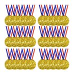 30 pi�ces m�dailles enfants - m�daille dor avec rubans de cou - plastique medaille recompense pour jeux ...