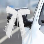 30 pices noeud voiture mariage blanc dcoration de voiture de mariage de mariage n?uds pour satin ruban ...