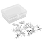 30 pi�ces punaises davion punaises d�coratives en m�tal mignonnes avec bo�te transparente pour tableau ...