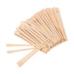 300 pcs b�tons �pilation cire 88mm spatules bois visage corps cuneary