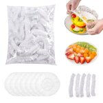 300 pi�ces charlotte alimentaire reutilisable film alimentaire reutilisable couvre plat reutilisable ...
