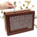 3000 euros tirelire en boistirelire avec compteur avec objectif de numro dpargne compteur rutilisable ...
