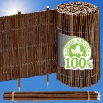 300x30 cm rouleau bordure de jardin en osier - bordure pelouse - cl�ture flexible