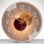 30cm horloge murale design moderne silencieuse horloge murale mute silencieuse pendule murale - or rose ...