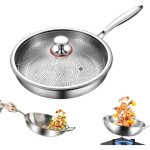 30cm titanium martel� pan pro po�le � frire antiadh�sive couvercle inclus et facile � nettoyer