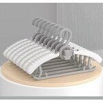 30pcs cintres extensible en plastique pour bbs et enfants - gris - 37x18cm