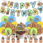 30pcs d�coration anniversaire capybara garcon fille capibara happy birthday guirlande e ballon e deco ...