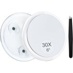 30x ventouse pour miroir de maquillage grossissant voyage sur miroir de douche pour lpilation des sourcils ...