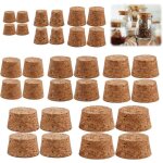 32 bouchons en li�ge coniques naturels r�utilisables 8 tailles pour bouteilles vin bi�re bocaux en verre ...