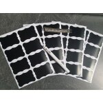 32 �tiquettes noires adh�sives + stylo �tiquettes pour bocaux boites . . .