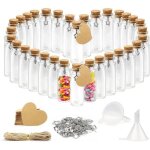 32 x petite bouteille en verre 40ml tube a essai pour les mariages fiole en verre contenant drages set ...