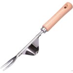 32cm desherbeur manuel en acier inoxydable - jardini�re manuelle avec manche ergonomique en bois - pour ...