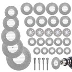 32pcs mini disque diamant avec 4pcs mandrins disque  trononner mini disques de coupe pour verre / pirre ...
