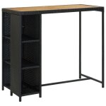 33945219& ensemble de bar de jardin 5 pcstable de bar + 4 tabourets bar mange - debout - et coussins ...