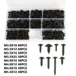 340 vis autotaraudeuses avec bote en plastique m3 m5 en acier carbone noir pour plastique bois et mtal ...