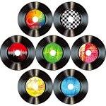 35 disques vinyles r�tro de 142 cm (56 pouces) pour d�coration murale style rock and roll des ann�es ...