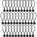 35noir bungee tendeur boule(10cm) corde elastique pour bache elastique crochet portable durable pour ...
